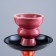 Hookah "Taishet", small, mine flat ornament, 27 cm, d bowl-5 cm, red