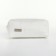 Cosmetic bag at the lightning textura, white color