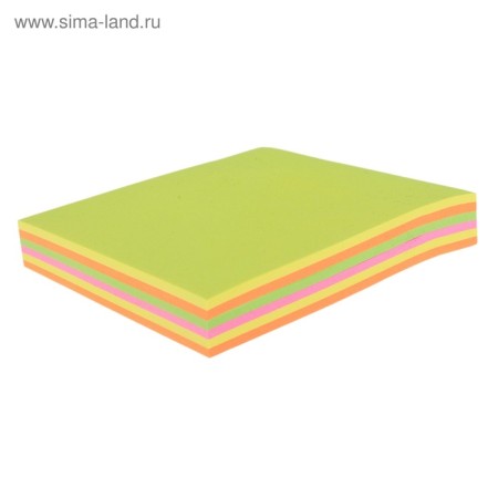 Block with a sticky edge, 100 sheets, fluorescent, 5 colors, mix-1