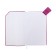 Lotted diary, 120x200 mm 128 sheets, leatherette, gray block 70 g/m2, lies, a refrain with a colored button, lilac