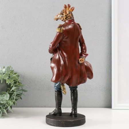 Souvenir Polystone "English Chargie-Zhiraffe in Red Camisole" 15.5x12x35 cm-3
