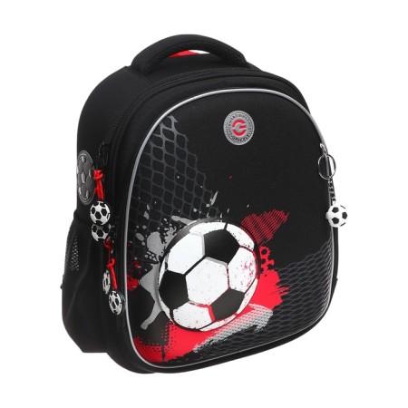 Frame backpack 36 x 28 x 20 cm, Grizzly, black/red-1