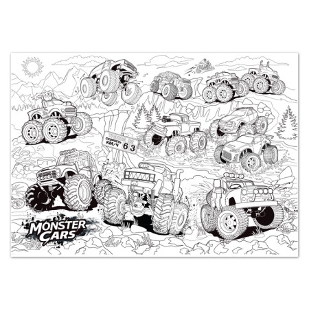 A set of coloring giants "for the young racer", 2 pcs-3