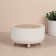 Organizer for storing cosmetic supplies, push-to-Open, with a lid, d-19.5 × 11 cm white/brown color