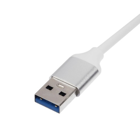 USB LOVEL (HUB), 4 ports, cable 10 cm, silver-3