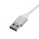 USB LOVEL (HUB), 4 ports, cable 10 cm, silver