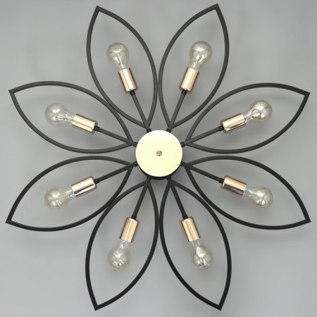 Chandelier 2138/8 E27 40W black and gold 80x80x20 cm Bayerlux-6