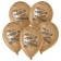 Latex ball 12 "" With a housewarming ", chrome, set of 50 pcs., Colors gold