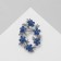 Brooch "Flower Wreath" of a cornflower, blue color in silver