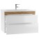 Domino Tumba Maestro under the Elen 80 sink, suspended, with 2 upper boxes