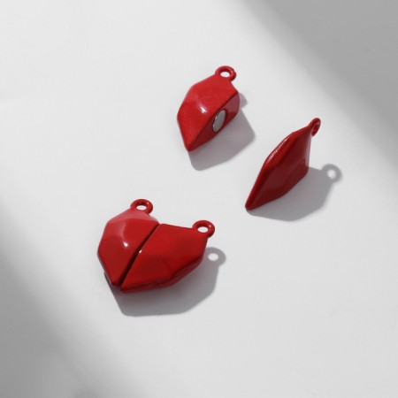 Magnetic "Heart" geometry (set 2 pcs.), Red color