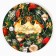 Disposable paper plate "Happy New Year", New Year's