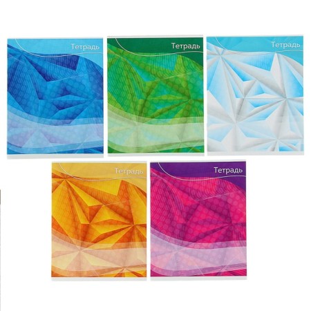 Notebook of 48 sheets in the Calligrata "graphics-2" line, cover coated cardboard, block No. 2, whitewash 75% (gray sheets), mix