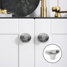 Handle button cappio, zinc, d = 35 mm, chromium color