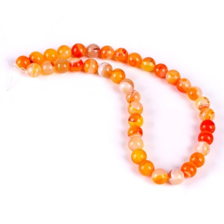 Beads made of natural stone "Yellow agate" set of 36 pcs., Size 1 pc. - 10 mm-1