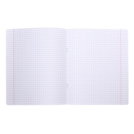 Notebook 12 sheets in a pink cage, plastic cover, block 65 g/m2-1