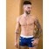 Male bathing panties, size 54, blue, white color