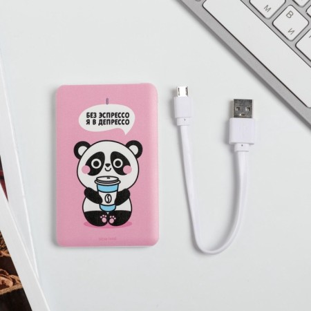 Charger "without espresso, I'm in depresso", 2500 MAH, 6 x 9.5 cm-6