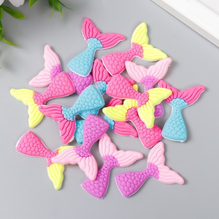 Decor for creativity rubber "Tail of the mermaid" set 15 pcs MIX 3.5x2.7 cm-1
