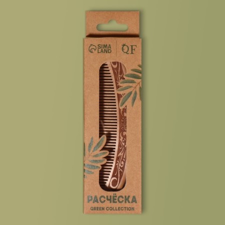 Comb - crest, 17 × 5.2 cm, color "dark tree"-4