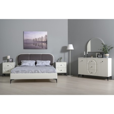 Valencia bedside table 13.291, 492x384x640, white shagrin MDF-5