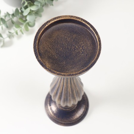 Summary of the tree per 1 candle d = 9 cm "Ferdinand" Blue with a patina 11x11x33.5 cm-1