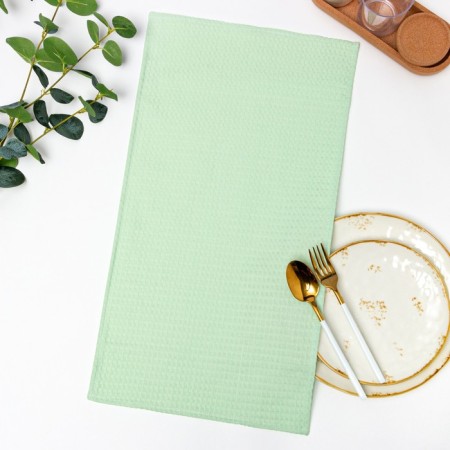 Towel 35x60 cm, pistachio, waffle, 240 g/m2, cotton 100%