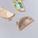 Decor for creativity metal, enamel "colorful half" 2x1 cm