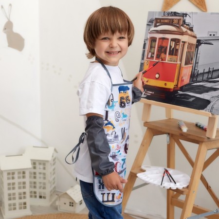 Apron with sleevens Children's Ethel "Funny Alphabet", 49 x 39 cm-6