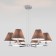 Suspended chandelier with decorative lampshades Peony, 40W, E14, 73x73x52 cm