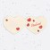 Valentine's postcard double "For you!" heart