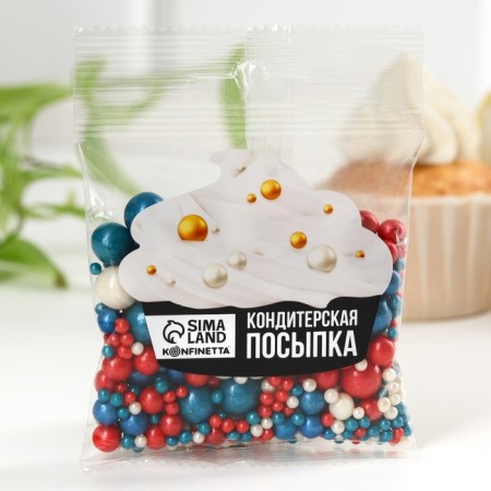 Sprinking shiny soft soft: krana, blue, white, 50 g.-1
