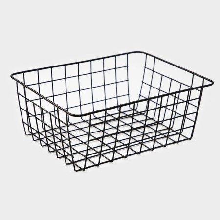The storage basket "Erin", 28 × 22 × 11 cm, black color-3