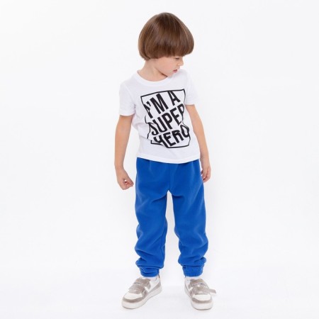 Baby trousers, blue color, height 104 cm-4