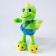 Soft toy "Dragosh", in slippers, 22 cm, green color