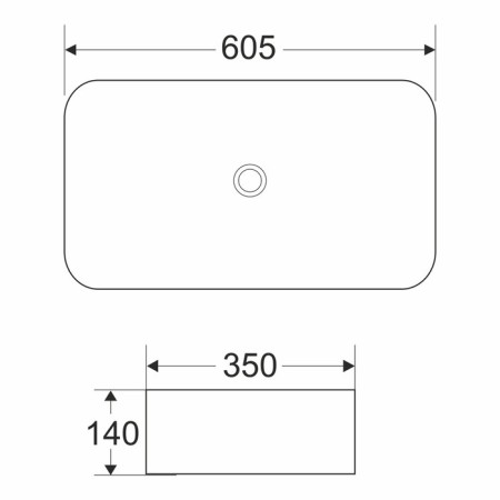 Haling shell Wave Promo, rectangular, white color, 60.5x35x14 cm-5