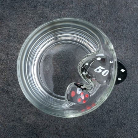 A glass "impenetrable", with a chip and a cube, for whiskey, 250 ml-3