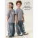 T -shirt Children's Amarobaby Stripe, height 128 cm, gray color