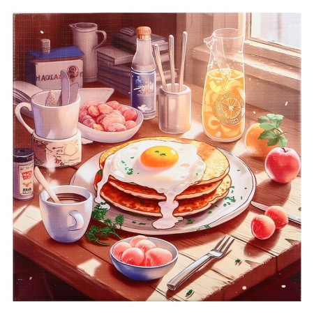 Picture on the canvas "Breakfast" 31*31 cm