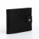 Women's wallet on the button, black color
