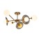 Ceiling Lamp Indigo, 11020/6C Brass. 6x40W, G9, 680x680x250 mm, matte white color