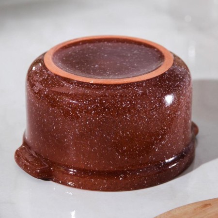 Social-sized pot “Brown marble”, 400 ml-2
