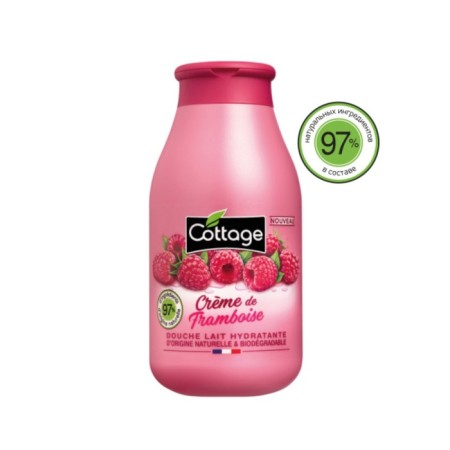Cottage Moisturizing Shower Milk “Raspberry with Cream” shower, moisturizing, 250 ml