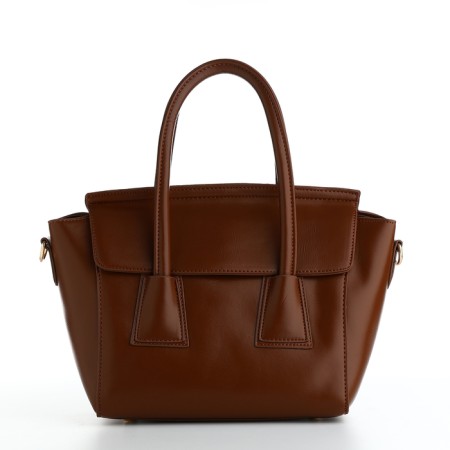 Women's bag with lightning, brown color-4