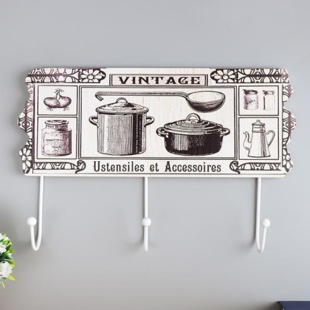 Decorative wood hooks "Vintage. Kitchen" 20x40x4.5 cm