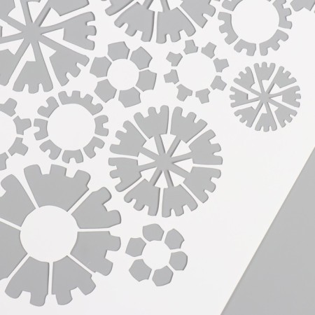 Plastic stencil "gears", 16x24 cm-2