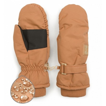 Children's mittens, size 14-15, ocher color