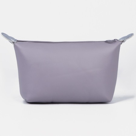 Cosmetic bag with a zipper, with a lining, the color is gray-1