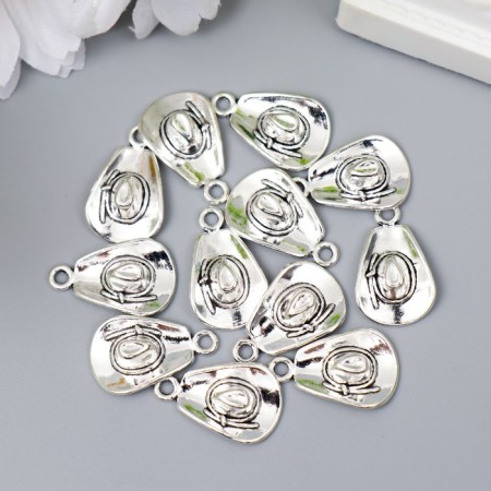Decor for creativity Metal "Cowboy Hat" silver G131B651 2x1.3 cm-2