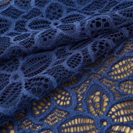 Lace elastic fabric, 180 mm × 2.7 ± 0.5 m, blue color-1
